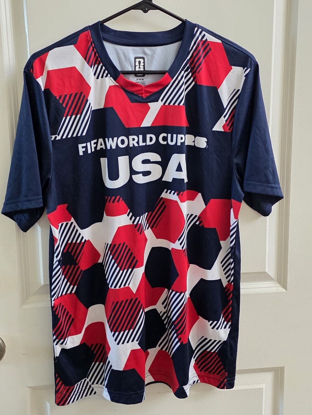 USA FIFA World Cup Men's Navy Red Graphic Tee